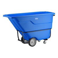 Lavex 1 Cubic Yard Blue Standard-Duty Tilt Truck / Trash Cart (1250 lb. Capacity)