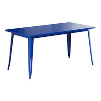 Lancaster Table & Seating Alloy Series 63" x 32" Blue Quartz Standard Height Outdoor Table