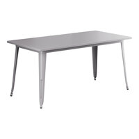 Lancaster Table & Seating Alloy Series 63" x 32" Nickel Gray Standard Height Outdoor Table