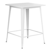 Lancaster Table & Seating Alloy Series 32" x 32" Pearl White Bar Height Outdoor Table