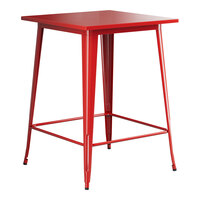 Lancaster Table & Seating Alloy Series 32" x 32" Ruby Red Bar Height Outdoor Table