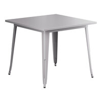 Lancaster Table & Seating Alloy Series 36" x 36" Nickel Gray Standard Height Outdoor Table