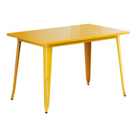 Lancaster Table & Seating Alloy Series 48" x 30" Citrine Yellow Standard Height Outdoor Table