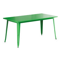 Lancaster Table & Seating Alloy Series 63" x 32" Jade Green Standard Height Outdoor Table