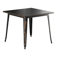 Lancaster Table & Seating Alloy Series 36" x 36" Distressed Copper Standard Height Outdoor Table