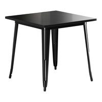 Lancaster Table & Seating Alloy Series 32" x 32" Onyx Black Standard Height Outdoor Table