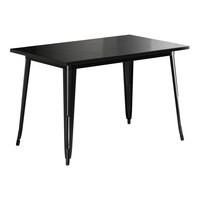 Lancaster Table & Seating Alloy Series 48" x 30" Onyx Black Standard Height Outdoor Table