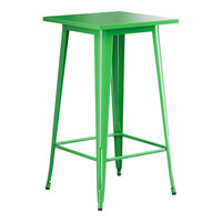 Lancaster Table & Seating Alloy Series 24" x 24" Jade Green Bar Height Outdoor Table