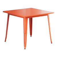 Lancaster Table & Seating Alloy Series 36" x 36" Amber Orange Standard Height Outdoor Table