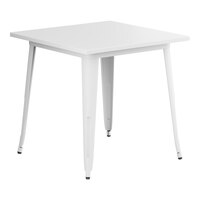 Lancaster Table & Seating Alloy Series 32" x 32" Pearl White Standard Height Outdoor Table