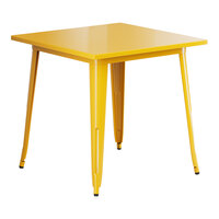 Lancaster Table & Seating Alloy Series 32" x 32" Citrine Yellow Standard Height Outdoor Table