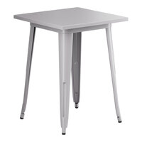 Lancaster Table & Seating Alloy Series 24" x 24" Nickel Gray Standard Height Outdoor Table