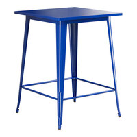 Lancaster Table & Seating Alloy Series 32" x 32" Blue Quartz Bar Height Outdoor Table