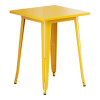 Lancaster Table & Seating Alloy Series 24" x 24" Citrine Yellow Standard Height Outdoor Table