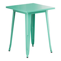 Lancaster Table & Seating Alloy Series 24" x 24" Aquamarine Standard Height Outdoor Table