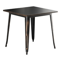 Lancaster Table & Seating Alloy Series 32" x 32" Distressed Copper Standard Height Outdoor Table