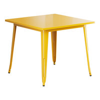 Lancaster Table & Seating Alloy Series 36" x 36" Citrine Yellow Standard Height Outdoor Table