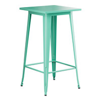 Lancaster Table & Seating Alloy Series 24" x 24" Aquamarine Bar Height Outdoor Table