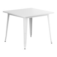 Lancaster Table & Seating Alloy Series 36" x 36" Pearl White Standard Height Outdoor Table