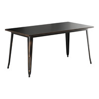 Lancaster Table & Seating Alloy Series 63" x 32" Distressed Copper Standard Height Outdoor Table