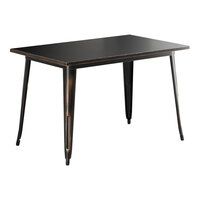 Lancaster Table & Seating Alloy Series 48" x 30" Distressed Copper Standard Height Outdoor Table