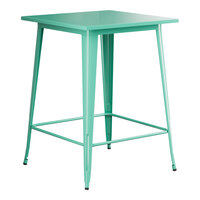 Lancaster Table & Seating Alloy Series 32" x 32" Aquamarine Bar Height Outdoor Table