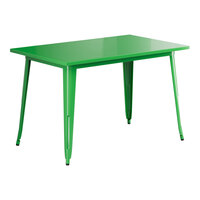 Lancaster Table & Seating Alloy Series 48" x 30" Jade Green Standard Height Outdoor Table