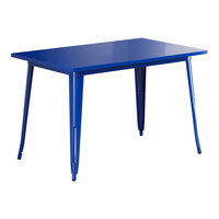 Lancaster Table & Seating Alloy Series 48" x 30" Blue Quartz Standard Height Outdoor Table