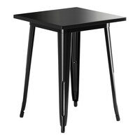 Lancaster Table & Seating Alloy Series 24" x 24" Onyx Black Standard Height Outdoor Table