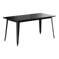 Lancaster Table & Seating Alloy Series 63" x 32" Onyx Black Standard Height Outdoor Table