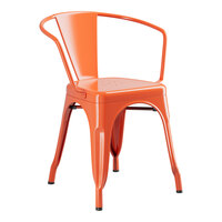 Lancaster Table & Seating Alloy Series Amber Orange Outdoor Arm Chair