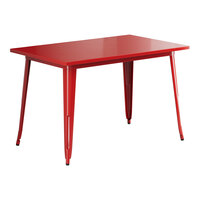 Lancaster Table & Seating Alloy Series 48" x 30" Ruby Red Standard Height Outdoor Table