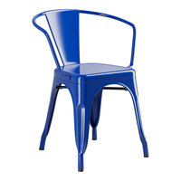 Lancaster Table & Seating Alloy Series Blue Quartz Outdoor Arm Chair