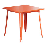 Lancaster Table & Seating Alloy Series 32" x 32" Amber Orange Standard Height Outdoor Table