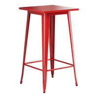 Lancaster Table & Seating Alloy Series 24" x 24" Ruby Red Bar Height Outdoor Table