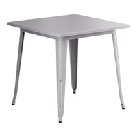 Lancaster Table & Seating Alloy Series 32" x 32" Nickel Gray Standard Height Outdoor Table