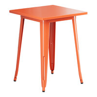 Lancaster Table & Seating Alloy Series 24" x 24" Amber Orange Standard Height Outdoor Table