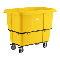 Lavex 16 Cubic Foot Yellow Leakproof Cube Truck (1000 lb. Capacity)