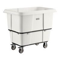 Lavex 16 Cubic Foot White Leakproof Cube Truck (1000 lb. Capacity)