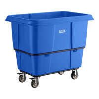 Lavex 16 Cubic Foot Blue Leakproof Cube Truck (1000 lb. Capacity)