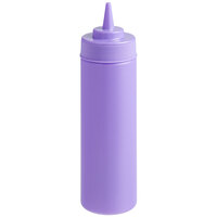 Choice 12 oz. Purple Wide Mouth Squeeze Bottle - 6/Pack