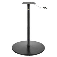 FLAT Tech UR30 30" Self-Stabilizing Round Black Table Base with Height Adjusting Pneumatic Post