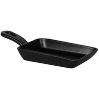 Elite Global Solutions MFP643-B Illogical 6 5/8" x 4 1/2" Black Faux Cast Iron Melamine Fry Pan