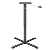 FLAT Tech KX30 30" x 30" Self-Stabilizing Black Table Base with Height Adjusting Pneumatic Post