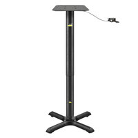 FLAT Tech KX22 22" x 22" Self-Stabilizing Black Table Base with Height Adjusting Pneumatic Post