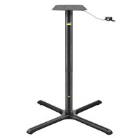 FLAT Tech KX36 36" x 36" Self-Stabilizing Black Table Base with Height Adjusting Pneumatic Post