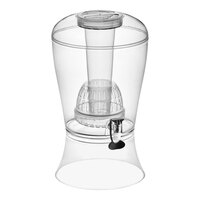 Choice 3 Gallon Hands-Free Acrylic Beverage Dispenser with Vertical Ice Core and Fruit Infuser