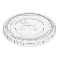 EcoChoice 10 oz. PLA Compostable Plastic Cold Cup Lid with Straw Slot - 50/Pack