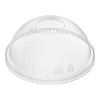EcoChoice 32 oz. PLA Compostable Plastic Cold Cup Dome Lid with Hole - 500/Case