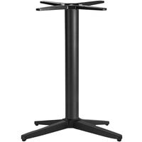 NOROCK Trail TRST30BK Self-Stabilizing 30" x 30" Sandstone Black Zinc-Plated Powder-Coated Steel Outdoor / Indoor Standard Height Table Base